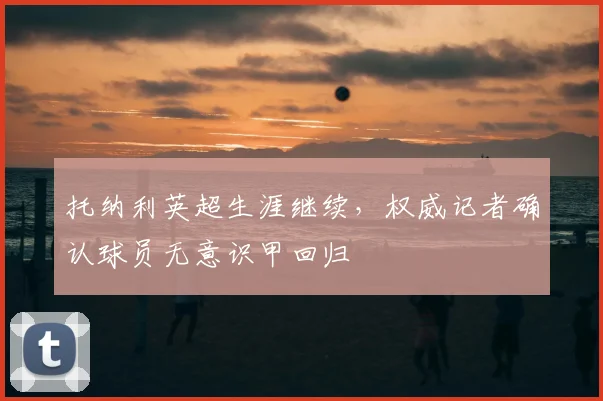 托纳利英超生涯继续,权威记者确认球员无意识甲回归